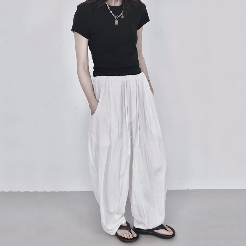 Loose Casual Drape Scimitar Pants