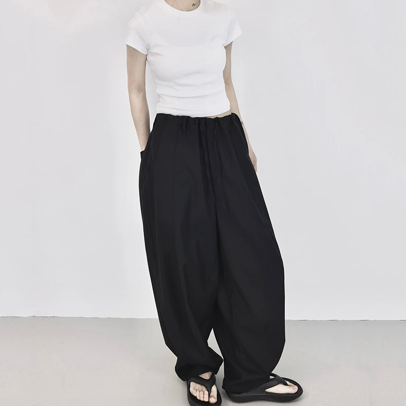 Loose Casual Drape Scimitar Pants