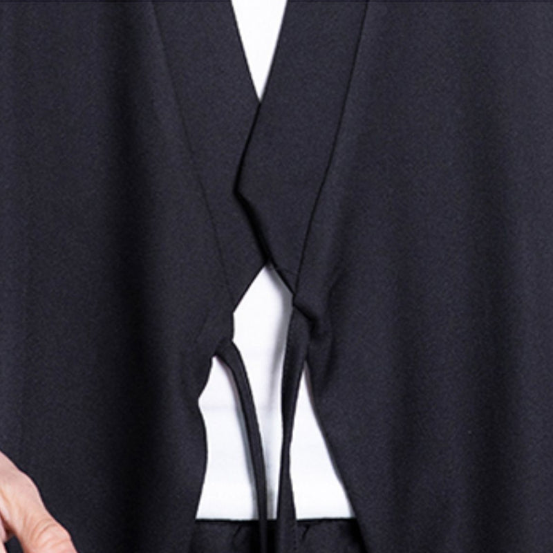 Three-quarter Sleeve Loose Tie Cardigan