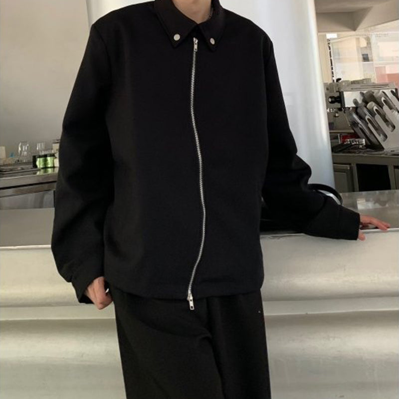 Black Padded Shoulder Cropped Jacket