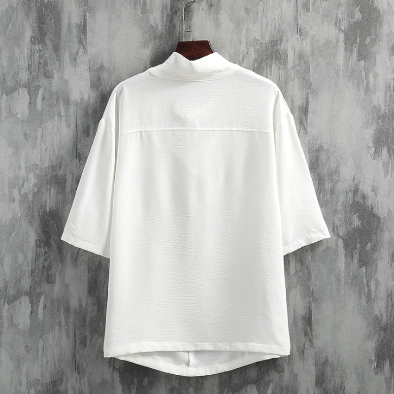 Ice Silk Short Sleeve Zen Retro T-shirt