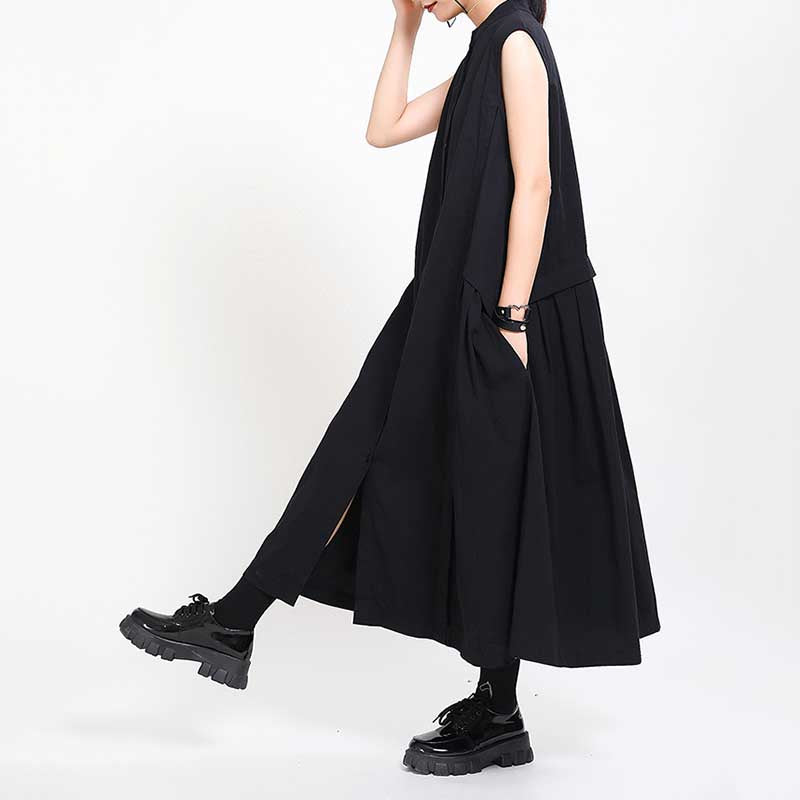 Fake Two Piece Irregular Vest Dress