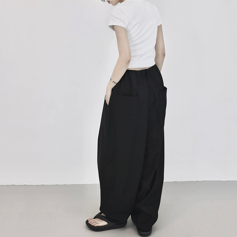 Loose Casual Drape Scimitar Pants