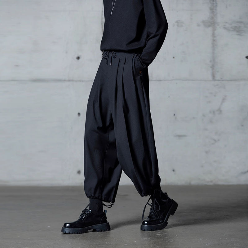 Drawstring Ankle Length Casual Trousers