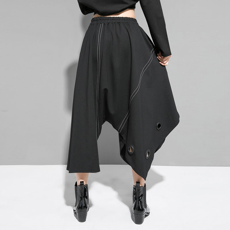 Irregular Cropped Harem Pants