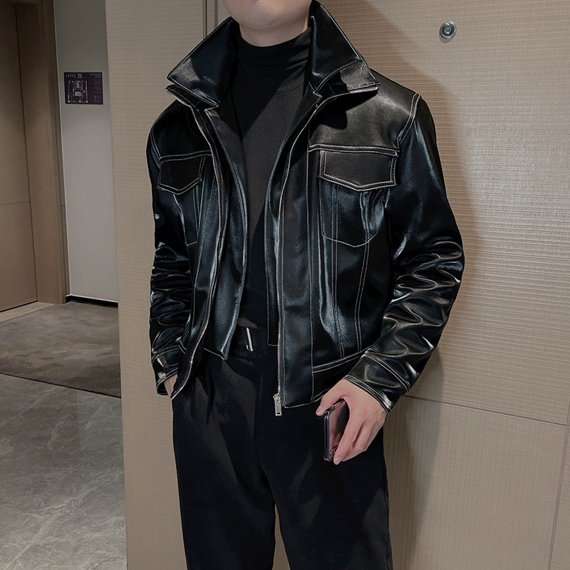 Topstitch Thick Short Jacket