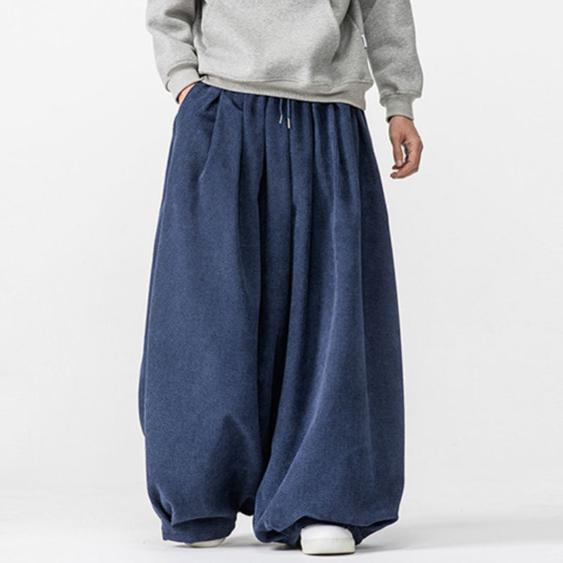 Corduroy Straight Wide-leg Harem Pants