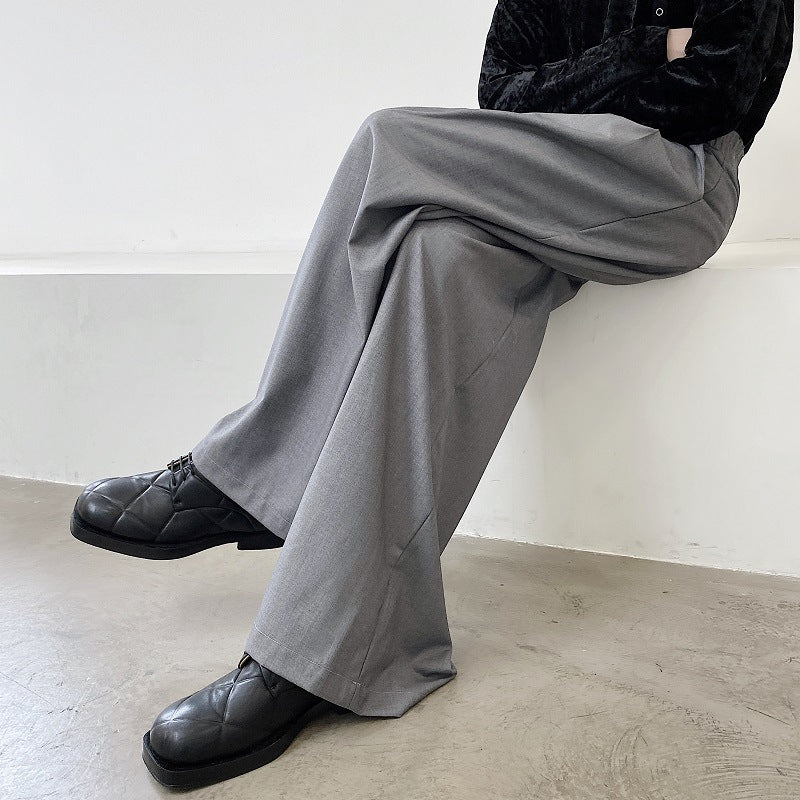 Pleated Wide-leg Floor-length Pants