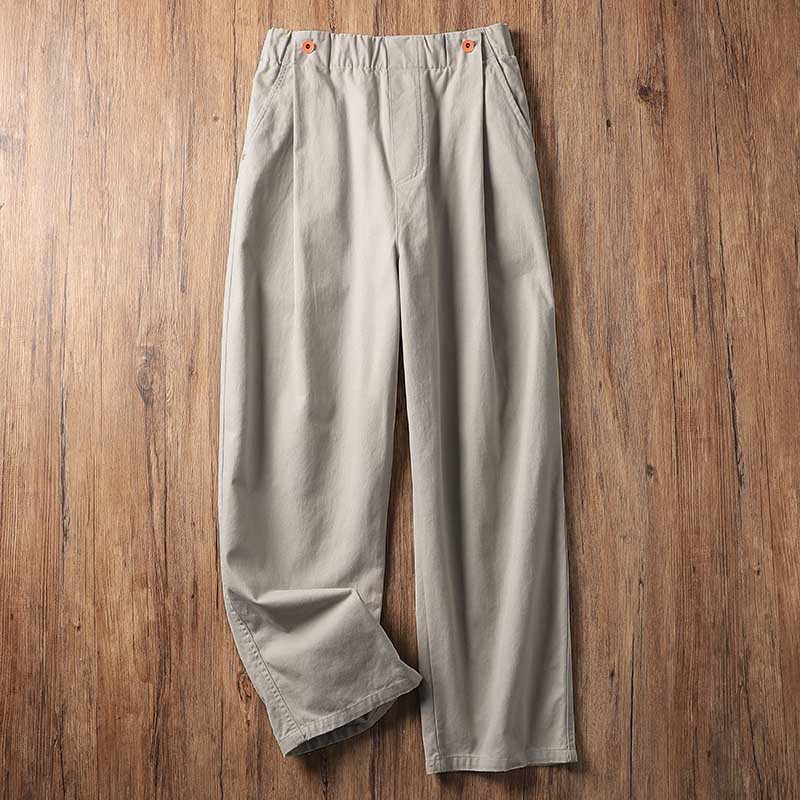 Wide-leg Cotton Loose Japanese Retro Casual Trousers