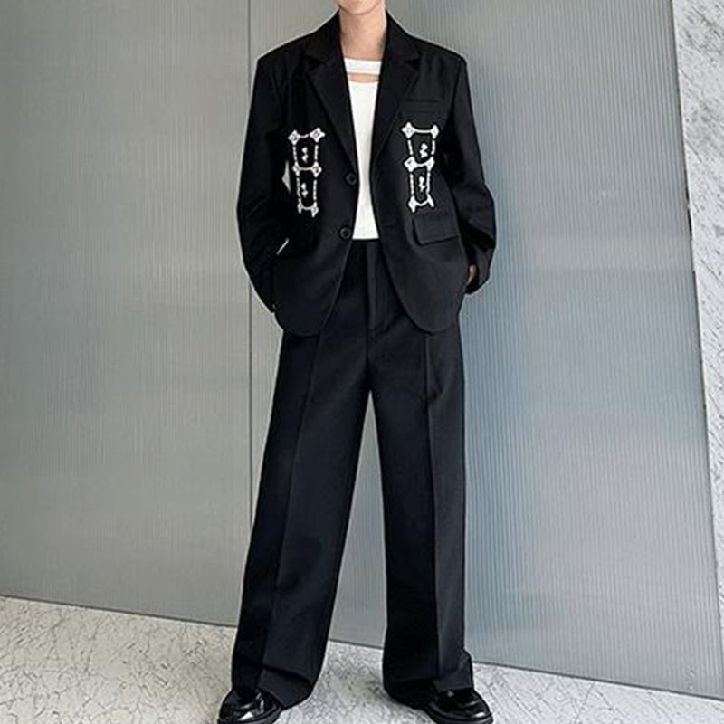 Three-dimensional Handmade Pearls Blazer