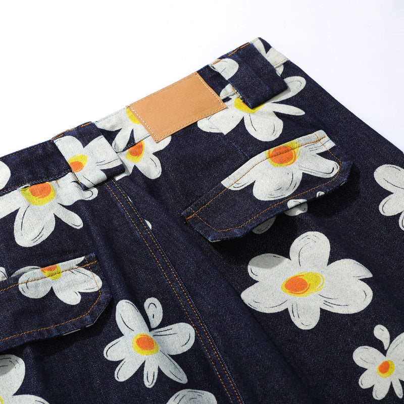 Daisy Loose Wide Leg Capri Pants