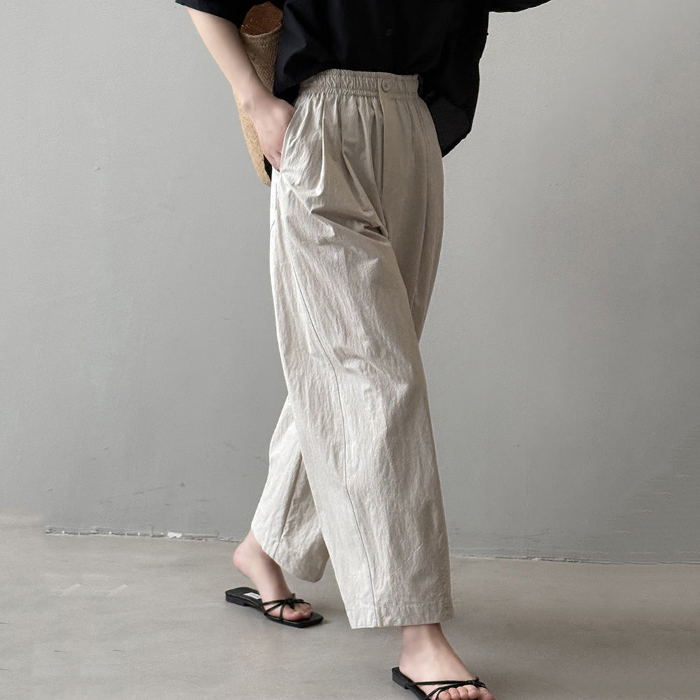 High Waist Straight Loose Casual Wide Leg Pants
