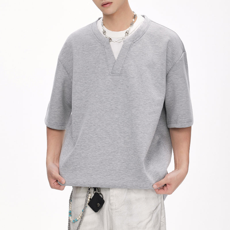 Fake Two Piece Heavyweight Loose T-shirt