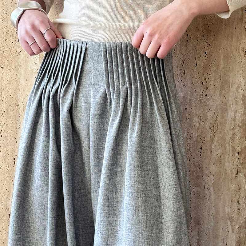 Pleated High Waist Wide Leg Pants