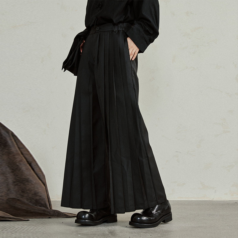 Detachable Samurai Wide Leg Pleated Culottes