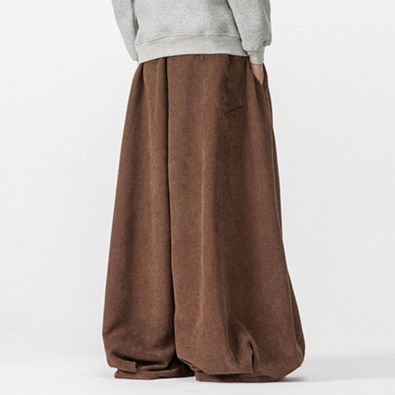 Corduroy Straight Wide-leg Harem Pants
