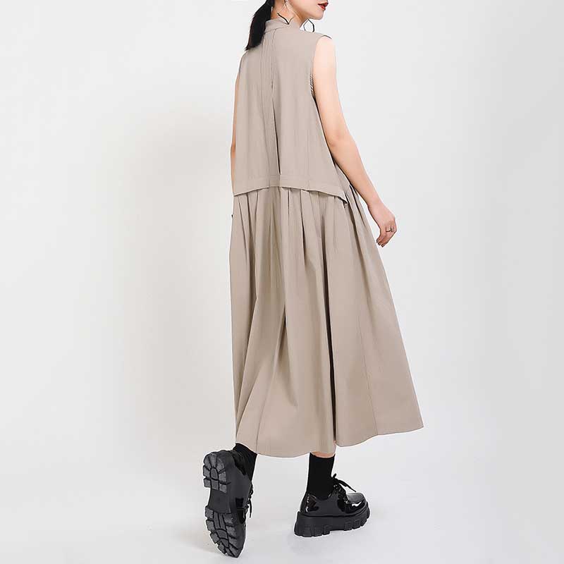 Fake Two Piece Irregular Vest Dress