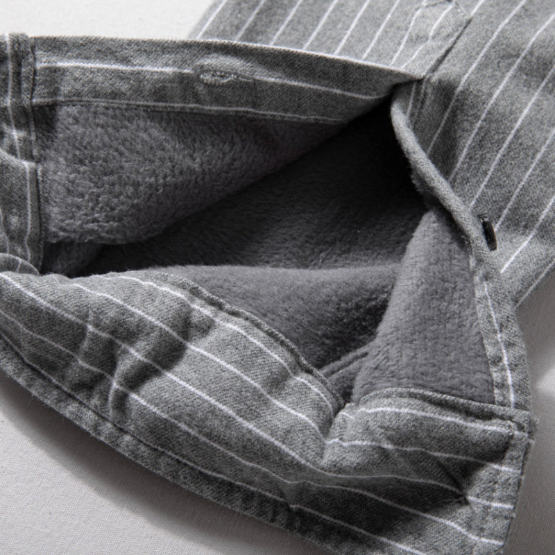 Striped Retro Slim Fit Casual Shirt Top