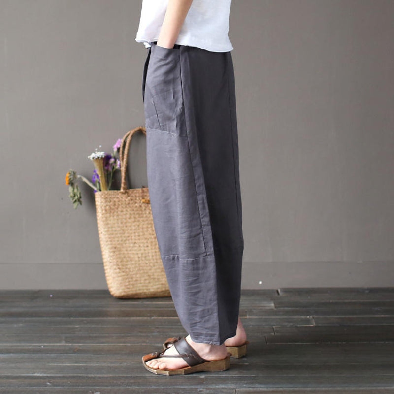 Casual Wide-leg Loose Linen Harem Pants