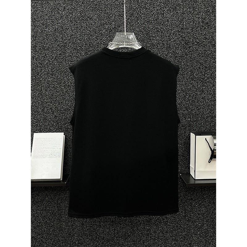 【YOU'R MY LOVER】Bead Lettering Sleeveless T-shirt
