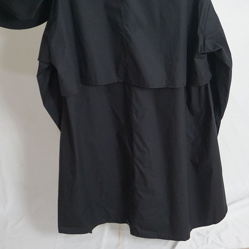 Dark Multi-layered Fake Two-piece Mid-length Shirt