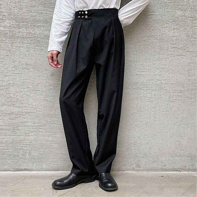 Wide Leg Studded Trousers