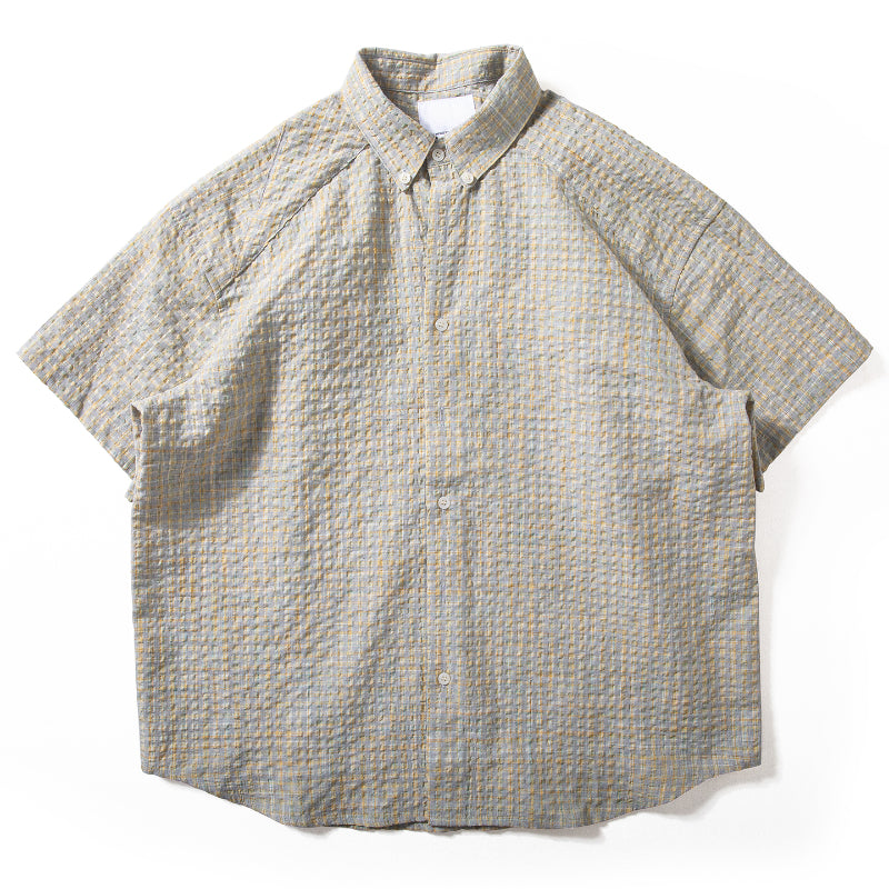 Contrast Color Loose Casual Short Sleeve T-shirt