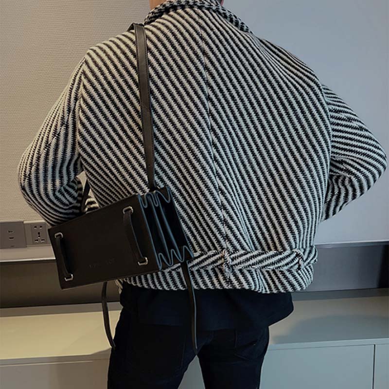 Striped Padded Cropped Jacket