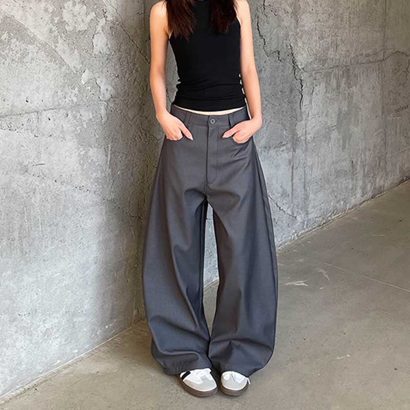 Vintage Draped Black Scimitar Suit Pants