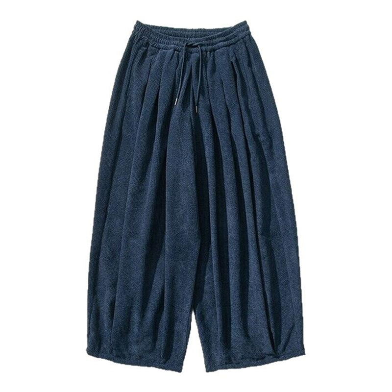 Corduroy Straight Wide-leg Harem Pants