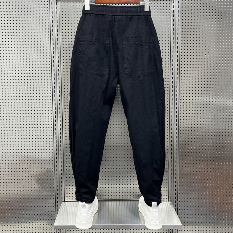 Summer Loose Wide-Leg Linen Harem Pants