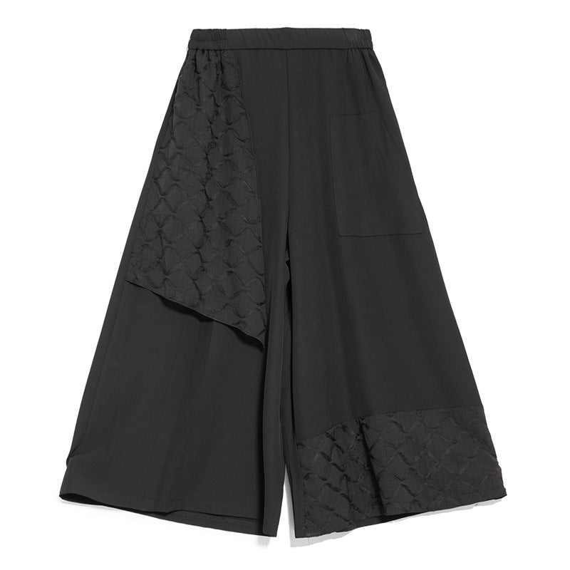 Paneled Wide-leg Cropped Trousers