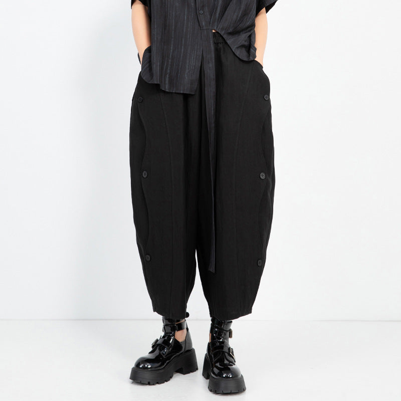 Summer Ramie Loose Retro Casual Harem Pants