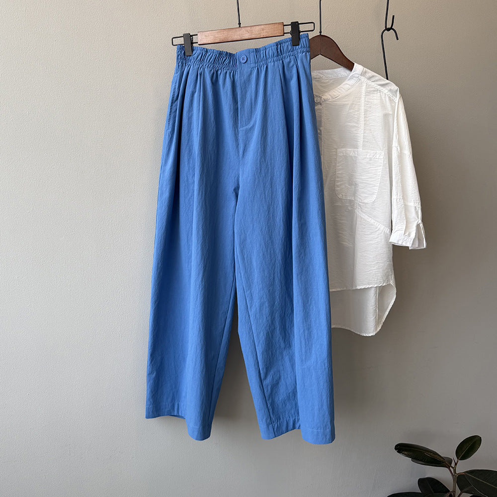 High Waist Straight Loose Casual Wide Leg Pants