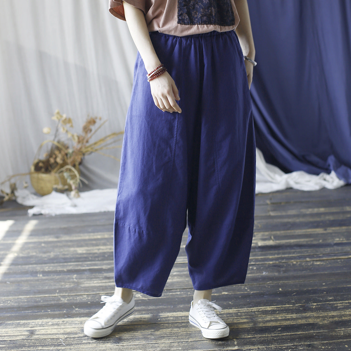 Distressed Washed Loose Casual Wide-leg Pants