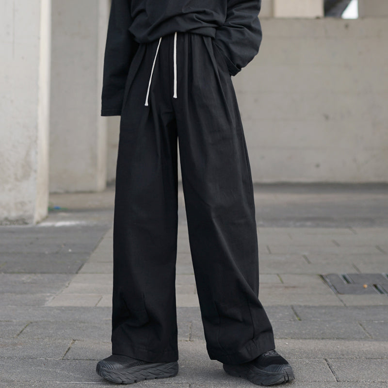 Elastic Waist Casual Loose Trousers