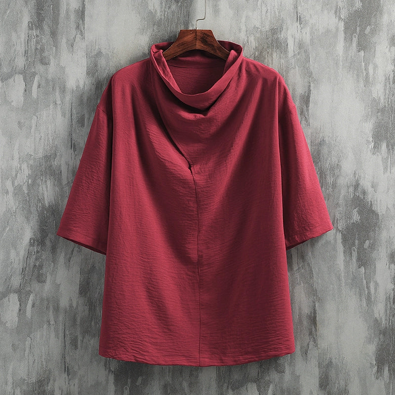 Ice Silk Short Sleeve Zen Retro T-shirt