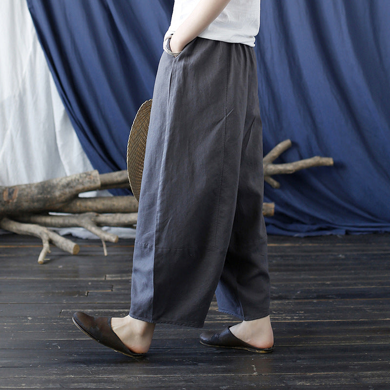 Distressed Washed Loose Casual Wide-leg Pants