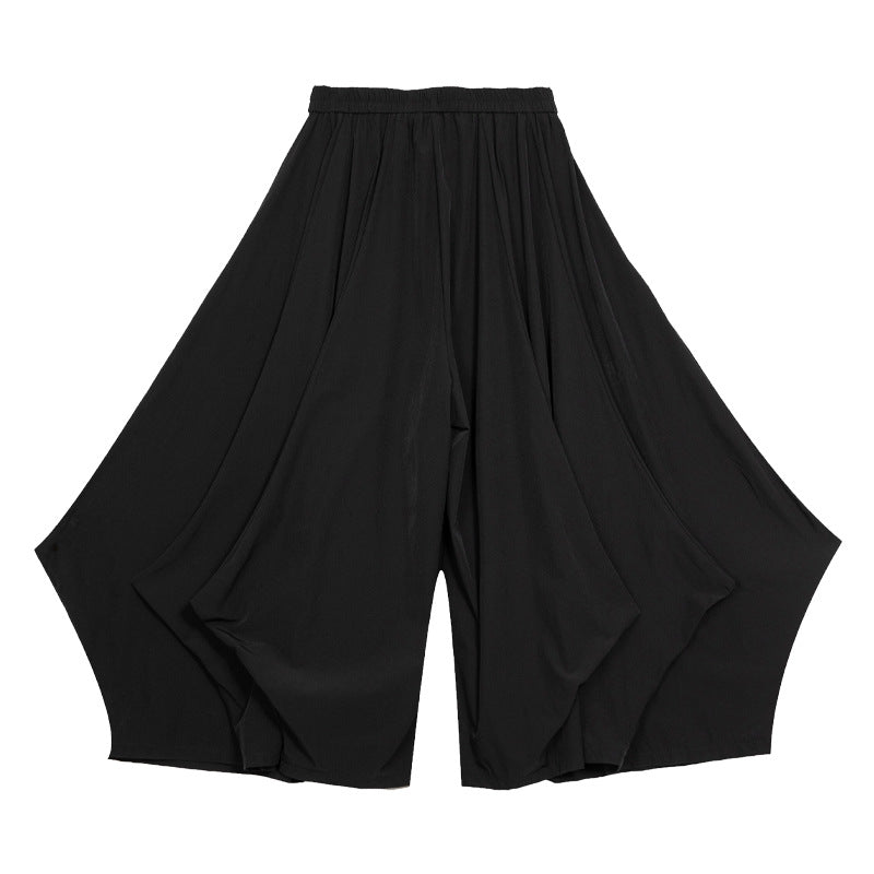 High-waisted Draped Wide-leg Culottes
