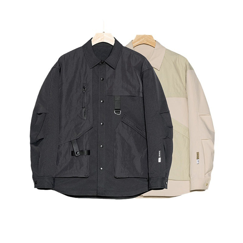 Fake Two-piece Lapel Work Jacket
