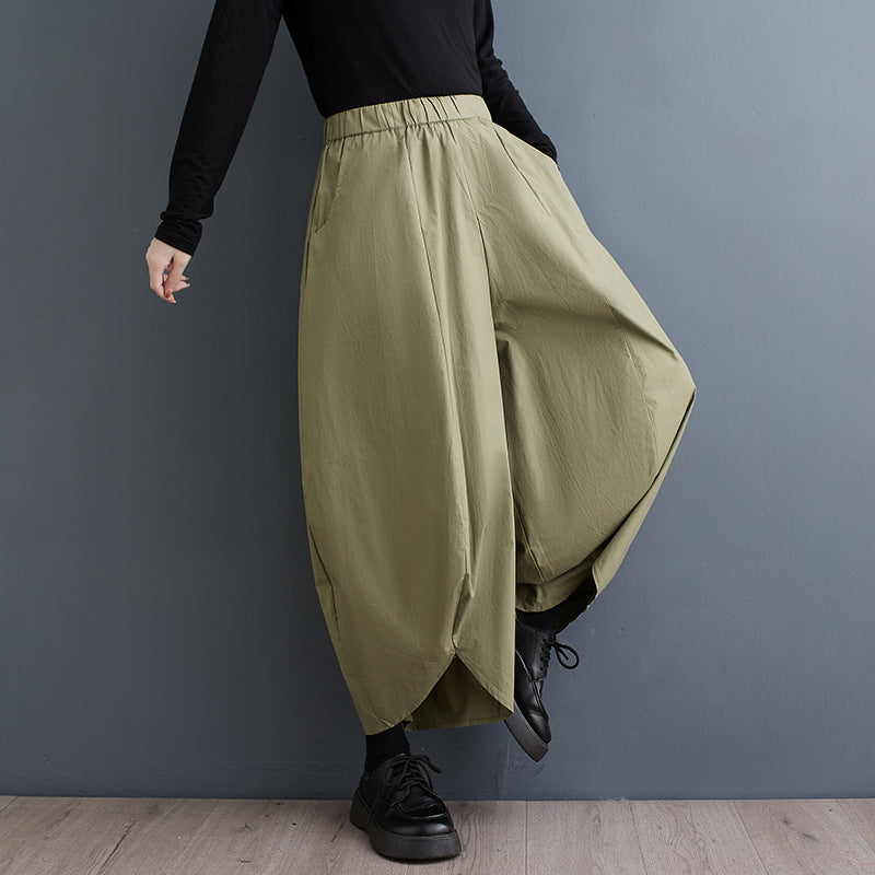 Asymmetrical Loose Wide-leg Pants