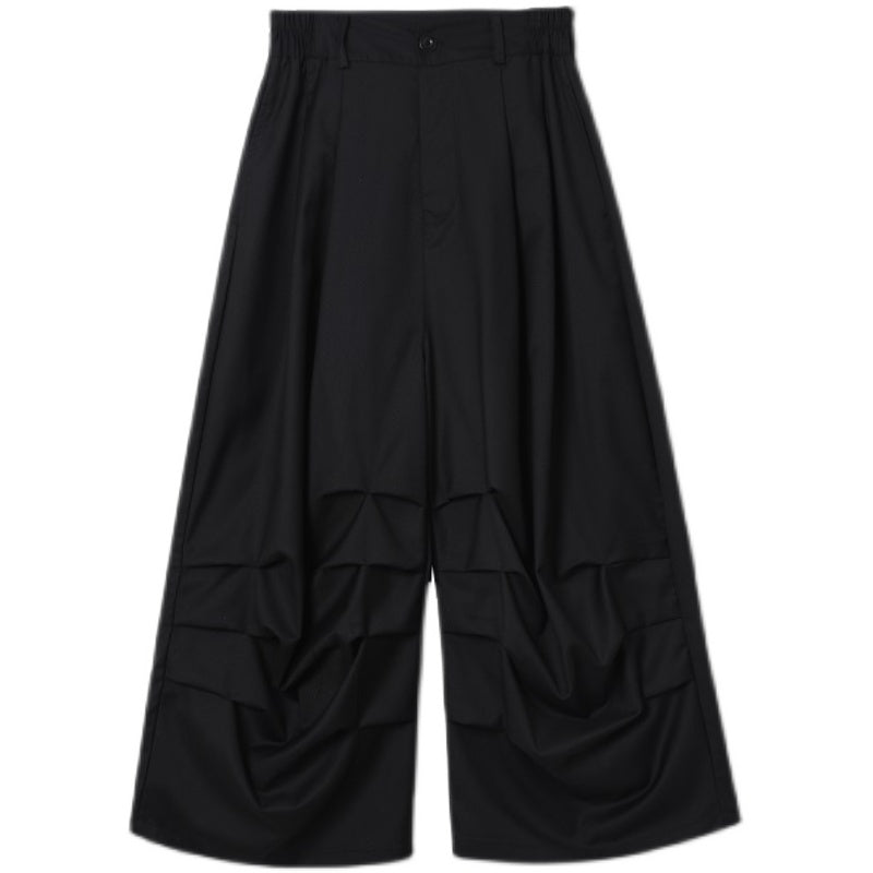 Pleated Design Wide-leg Pants