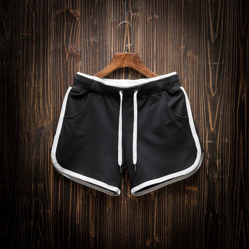 Cotton Contrast Color Loose Thin Casual Shorts