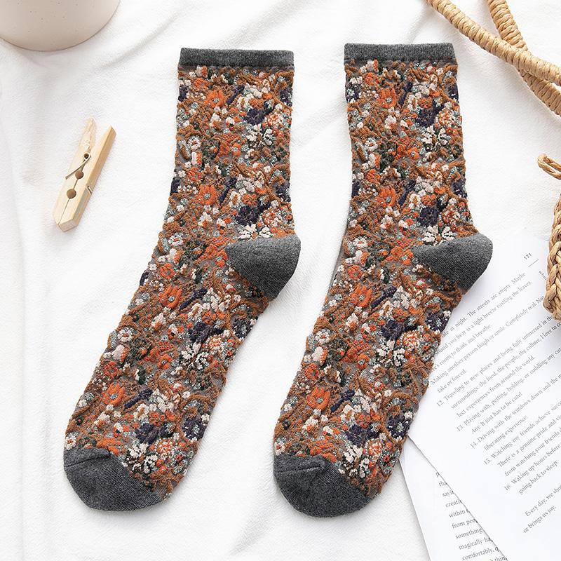 Winter Ethnic Cute Floral Socks