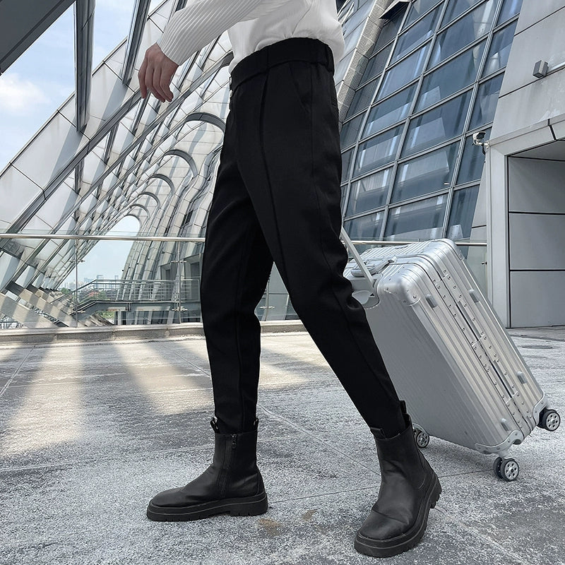 Elastic Waist Slim Fit Pencil Pants