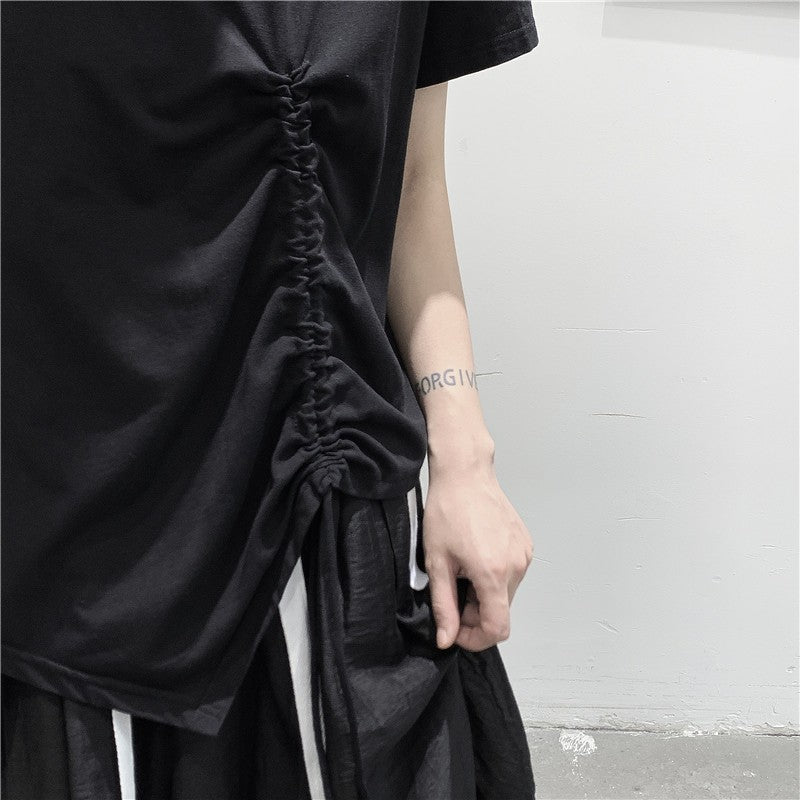Drawstring Irregular T-shirt