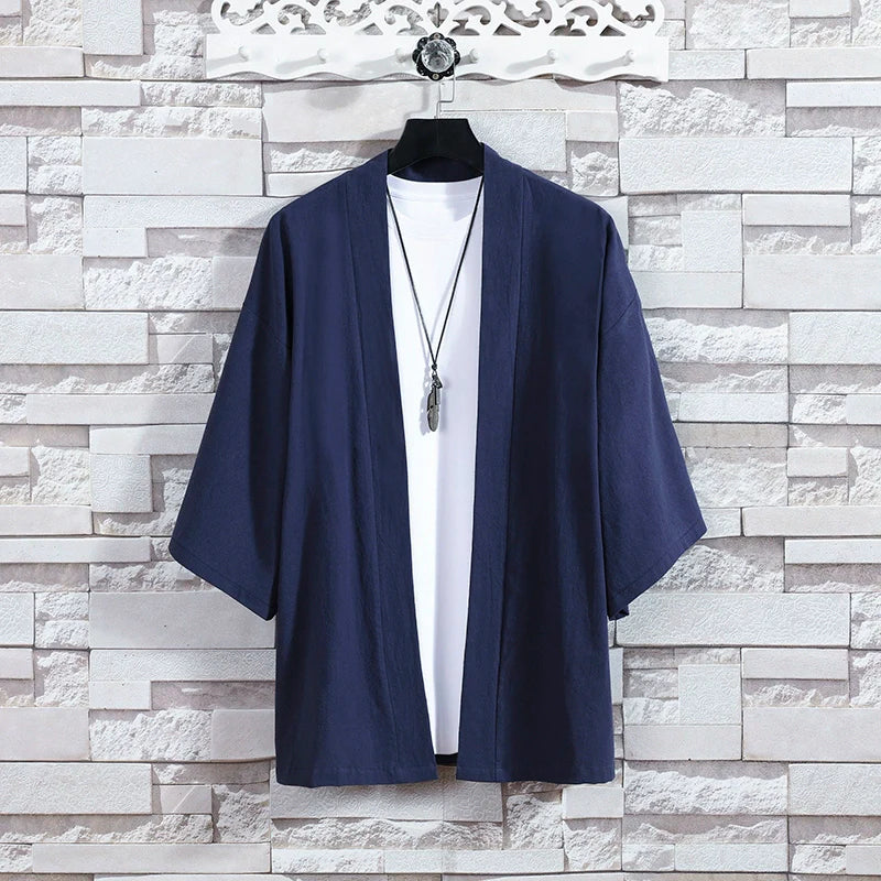Thin Cotton And Linen Loose Cardigan