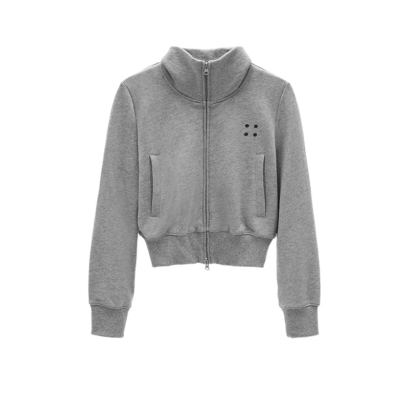 Double Zip Stand Collar Jacket