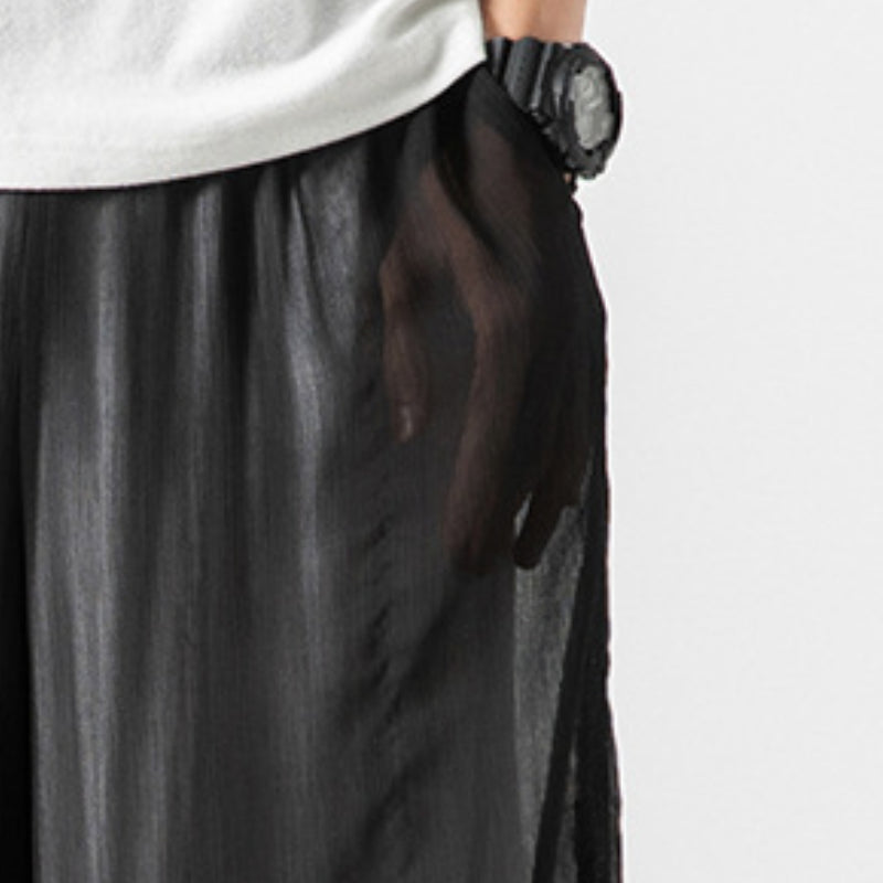 Double-layered Wide-leg Loose Trousers