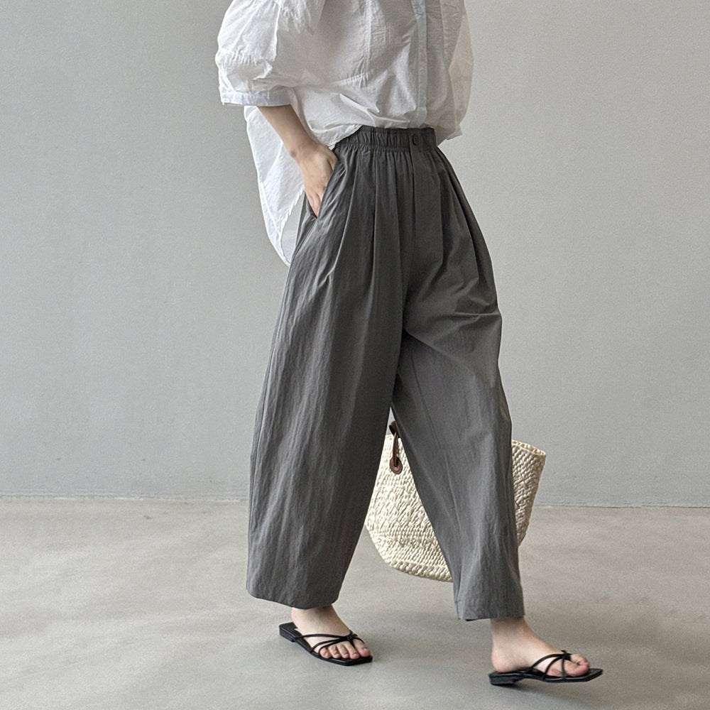 High Waist Straight Loose Casual Wide Leg Pants